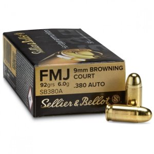 - S&B, 9 mm BROWNING COURT ,FMJ, 6 g